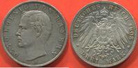 Ausländische Münzen 3 MARK ALLEMAGNE - ROYAUME DE BAVIÈRE - OTTO Ier EN ARGENT ANNÉE 1908 D ATELIER MUNICH POIDS 16.54g ETAT TTB / N° CATALOGUE : KM996 -