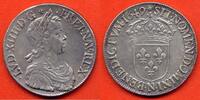 Französische Königliche Münzen ECU LOUIS XIV 1643-1715 ECU A LA MECHE LONGUE METAL ARGENT ANNEE 1649 N ATELIER MONTPELLIER * / N° CATALOGUE : G202 -