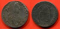 Französische Königliche Münzen 1715 ECU LOUIS XIV 1643- DU BEARN A LA MECHE LONGUE METAL ARGENT ANNEE 1657 A/M ATELIER MORLAAS POIDS 26.42g CET ECU EST EN BORD DE FEUI -