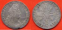 Französische Königliche Münzen 1715 ECU LOUIS XIV 1643- AUX 8 L 2e TYPE METAL ARGENT ANNEE 1704 A ATELIER PARIS * / N° CATALOGUE : G224 -