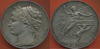 Médailles MÉDAILLE EN ARGENT EXPOSITION UNIVERSELLE INTERNATIONALE DE PARIS 1878 PAR CHAPLAIN, GRAND MODULE EN ARGENT POIDS 152g ET DIAMET -