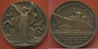 Médailles BRONZE TROISIÈME REPUBLIQUE MÉDAILLE EN THE FRENCH LINE (LE NORMANDIE) GRAVEUR JEAN VERNON POIDS 139.56g DIAMETRE 68mm TRANCHE LISSE+ -