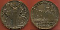 Médailles BRONZE TROISIÈME REPUBLIQUE MÉDAILLE EN THE FRENCH LINE (LE NORMANDIE) GRAVEUR JEAN VERNON POIDS 139.56g DIAMETRE 68mm TRANCHE LISSE+ -