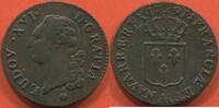 Französische Königliche Münzen 1793 SOL LOUIS XVI 1774- OU SOU 1791 ATELIER AA METZ MÉTAL CUIVRE PUR POIDS 11.47g ETAT TTB+ / N° CATALOGUE : G350 -