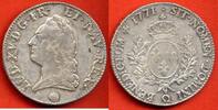 Französische Königliche Münzen ECU LOUIS XV 1715-1774 - ECU A LA VIEILLE TETE ANNEE 1771 Q ATELIER PERPIGNAN METAL ARGENT POIDS 29.30g * / N° CATALOGUE : G323 -