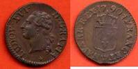 Französische Königliche Münzen 1793 LIARD LOUIS XVI 1774- ANNEE 1790 W ATELIER LILLE METAL CUIVRE PUR * / N° CATALOGUE : G348 -