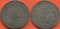 Französische Königliche Münzen  LOUIS XIV 1643-1715 ÉCU AUX TROIS COURONNES 1709 A ATELIER PARIS MÉTAL ARGENT PO vz/vz+