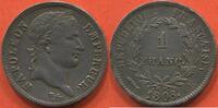 Französische Dezimalmünzen 1 FRANCS PREMIER EMPIRE 1804-1814 NAPOLÉON EMPEREUR AU REVERS RÉPUBLIQUE 1808 K ATELIER BORDEAUX POIDS 5g ETAT SUPERBE JOLIE MONNAIE / -