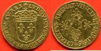 Französische Königliche Münzen 1715 ÉCU D'OR AU LOUIS XIV 1643- SOLEIL 1646 X FRAPPE SPÉCIALE D'AMIENS POIDS 3.37g ÉTAT SUPERBE A SPLENDIDE / N° CATALOGUE : GAD232 -
