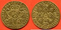 Französische Königliche Münzen LOUIS XIV 1643-1715 LIS D'OR 1656 A ATELIER PARIS POIDS 4g INFIME COUP A 1H / N° CATALOGUE : GAD233 -
