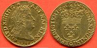 Französische Königliche Münzen DEMI LOUIS D'OR LOUIS XIV 1643-1715 A L'ECU 1692 OU 93 A ATELIER PARIS REFORMATION POIDS 3.35g / N° CATALOGUE : GAD239 -