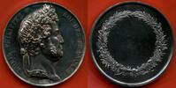 Médailles MEDAILLE LOUIS-PHILIPPE 1er 1830-1848 D'EPOQUE EN ARGENT UNIFACE A/ LOUIS PHILIPPE I ROI DES FRANCS SA TETE LAUREE A DROITE R/ UNE COUR -