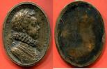 Médailles BRONZE LOUIS XIII 1610-1643 FONTE POSTERIEURE EN UNIFACE A/ LVDOVIC XIII G REX CHR ET NAVAR HENR MAGNI FIL P F AVG SON BUSTE ENFANT -