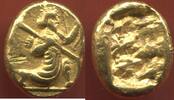 Antike Münzen EMPIRE PERSE DARIUS III CODOMAN 380-330 AV J-C DERNIER REPRÉSENTANT DE LA DYNASTIE ACHEMENIDE. DARIQUE D'OR A/ ANEPIGRAPHE, ARCH -