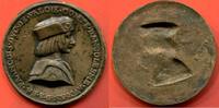 Médailles BRONZE FRANCOIS 1er 1515-1547 DE VALOIS FONTE POSTERIEURE EN UNIFACE A/ FRANCOIS DVC DE VALOIS COMTE DANGOLESME AV X AN D S EA SON -