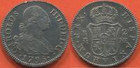 Ausländische Münzen ESPAGNE CHARLES IIII 2 RÉALES MÉTAL ARGENT ANNÉE 1795 ATELIER MADRID POIDS 5.98g ETAT SUPERBE A SPLENDIDE TRÈS JOLIE MONNAIE AVE -