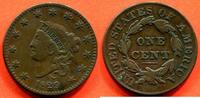 Ausländische Münzen LARGE CENT ETATS-UNIS 1 1829 MEDIUM LETTERS POIDS 10.54g RARE * / N° CATALOGUE : KM45 -