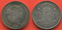 Ausländische Münzen 1 ESCUDO ESPAGNE ISABELLE II EN ARGENT 1867 POIDS 12.98g ÉTAT SPL/FDC MAGNIFIQUE EXEMPLAIRE / N° CATALOGUE : KM626.1 -
