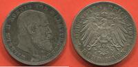 Ausländische Münzen 5 MARK ALLEMAGNE - WURTEMBERG GUILLAUME II EN ARGENT 1901 F ATELIER FREUDENSTADT POIDS 27.73g ETAT TTB PETITS COUPS SUR LA TRANCHE / -