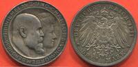 Ausländische Münzen 3 MARK ALLEMAGNE - WURTTENBERG - GUILLAUME II EN ARGENT ANNÉE 1911 F ATELIER FREUDENSTADT POUR LE 25e ANNIVERSSAIRE DE MARIAGE POIDS -