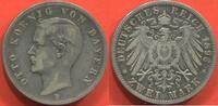 Ausländische Münzen 2 MARK ALLEMAGNE - ROYAUME DE BAVIÈRE - OTTO Ier EN ARGENT ANNÉE 1893 D ATELIER MUNICH POIDS 10.95g ETAT TB A TTB / N° CATALOGUE : K -