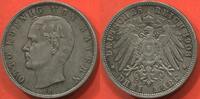 Ausländische Münzen 3 MARK ALLEMAGNE - ROYAUME DE BAVIÈRE - OTTO Ier EN ARGENT ANNÉE 1908 D ATELIER MUNICH POIDS 16.63g ETAT TTB+ / N° CATALOGUE : KM996 -