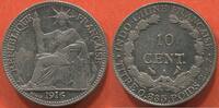 Ausländische Münzen 10 CENT INDOCHINE FRANÇAISE EN ARGENT 1916 A POIDS 2.71g ETAT TTB A SUPERBE / N° CATALOGUE : LECOMPTE154 -