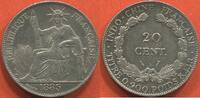 Ausländische Münzen 20 CENT INDOCHINE EN ARGENT ANNEE 1885 A POIDS 5.41g ETAT QUASI SUPERBE / N° CATALOGUE : LECOMPTE188 -