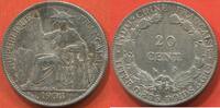 Ausländische Münzen 20 CENT INDOCHINE EN ARGENT ANNÉE 1903 A POIDS 5.35g ETAT TTB / N° CATALOGUE : LECOMPTE206 -