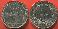 Ausländische Münzen 20 CENT INDOCHINE EN ARGENT ANNÉE 1921 A POIDS 5.37g ETAT SUPERBE A SPLENDIDE MONNAIE AVEC TRACE DE NETTOYAGE / N° CATALOGUE : LECOMP -