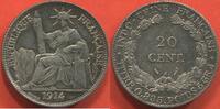 Ausländische Münzen 20 CENT INDOCHINE EN ARGENT ANNÉE 1914 A POIDS 5.38g ETAT QUASI SUPERBE MONNAIE AVEC ANCIENNE TRACE DE NETTOYAGE / N° CATALOGUE : LEC -