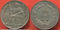 Ausländische Münzen 20 CENT INDOCHINE EN ARGENT ANNÉE 1927 A POIDS 5.38g ETAT SUPERBE / N° CATALOGUE : LECOMPTE226 -