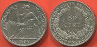 Ausländische Münzen 50 CENT INDOCHINE EN ARGENT ANNÉE 1894 A POIDS 13.60g ETAT SUPERBE A SPLENDIDE JOLIE ET RARE MONNAIE / N° CATALOGUE : LECOMPTE256 -