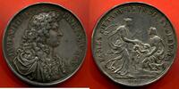 Médailles MEDAILLE LOUIS XIV 1643-1715 D'EPOQUE EN ARGENT LIBERALITE DU ROI PENDANT LA FAMINE 1662 A/LVD XIIII DG FR ET NAVREX BUSTE A DROITE DE -