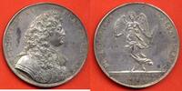 Médailles MEDAILLE LOUIS XIV 1643-1715 D'EPOQUE EN ARGENT A/ LUDOVICVS XIV FRAN ET NAV REX SON BUSTE A DROITE R/ BIS LVDOVICVS CAESAR SEMIL A L -