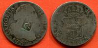 Ausländische Münzen 24 SOLS GUADELOUPE OCCUPATION ANGLAISE - PIECE ESPAGNOLE AVEC CONTREMARQUE G COURONNE 1802-1810 POIDS 5.43g RARE -