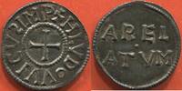 Französische Königliche Münzen DENIER LOUIS LE DÉBONNAIRE DIT LOUIS LE PIEUX 814-840 D'ARLES A/ H LVDOVVICVS IMP R/ AREL ATVM. POIDS 1.90g ETAT SUPERBE A SPLENDIDE -