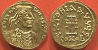 Antike Münzen TREMISSIS CONSTANT II 641-668 EN OR FRAPPE A CONSTANTINOPLE δ N COSTANTINЧS P P V, BUSTE DIADÉMÉ, DRAPÉ ET CUIRASSÉ DE CONSTANT II A DRO -