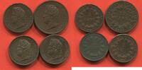Lots 5 CENTIMES COLONIE GÉNÉRALE LOUIS PHILIPPE I LOT DE 4 MONNAIES EN BRONZES 1839 A X2 1841 A ET 10 CENTIMES 1841 A A VOIR LOT 4 -