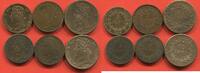 Lots 5 CENTIMES COLONIE GÉNÉRALE CHARLES X LOT DE 6 MONNAIES EN BRONZES 1828-29-29-30 A ET 10 CENTIMES 1827 H ET 1829 A A VOIR LOT 5 -