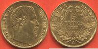 Franz&ouml;sische Dezimalm&uuml;nzen 5 FRANCS 1855 SECOND EMPIRE 1852-1870 NAPOL&Eacute;O... 600,00 EUR  zzgl. 20,00 EUR Versand