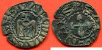 Französische Königliche Münzen DENIER DAUPHINE EVECHE DE VALENCE ANONYMES D'ARGENT A/ AIGLE A DEUX TETES DE FACE R/ CROIX POMMETEE CANTONNEE D'ANNELET POIDS 0.94g / -