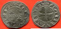 Französische Königliche Münzen DENIER LIMOUSIN VICOMTE DE TURENNE RAYMOND II,III ET IV 1143-1243 D'ARGENT POIDS 0.8g / N° CATALOGUE : BOUDEAU407 -