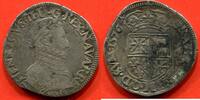 Französische Königliche Münzen TESTON HENRI II DE NAVARRE FUTUR HENRI IV 1572-1589 D'ARGENT A/ HENRICVS II DG REX NAVARRE SON BUSTE LAURE A DROITE R/ GRATIA ECT ECU -