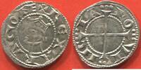 Französische Königliche Münzen DENIER PROVENCE COMTE DE PROVENCE ALPHONSE II D'ARAGON 1196-1209 D'ARGENT A/ REX ARAGONE TÊTE COURONNÉE A GAUCHE R/ CROIX PATTÉE COUP -