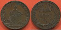 Französische Königliche Münzen BRONZE CONSTITUTION ESSAIE DU DÉCIME AN II TRANCHE LISSE, FRAPPE MÉDAILLE MÉTAL GRAVEUR BERNIER RARETÉ R2 POIDS 24.75g ETAT SUPERBE -