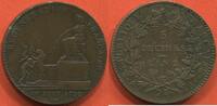 Französische Königliche Münzen BRONZE CONSTITUTION ET DIRECTOIRE 5 DÉCIMES L'AN II 10 AOUT 1793 GRAVEUR DUPRE MÉTAL TRANCHE EN CREUX EGALITE.LIBERTÉ.INDIVISIBILITÉ -