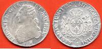 Französische Königliche Münzen LOUIS XVI 1774-1793 ÉCU AUX BRANCHES D OLIVIER ANNÉE 1790 I ATELIER LIMOGES MÉTAL ARGENT / N° CATALOGUE : G356 -