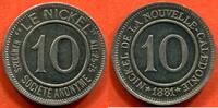 Ausländische Münzen 10 CENTIMES NOUVELLE CALEDONIE MONNAIES DE NECESSITE JETON D'ESSAI DE LA SOCIETE LE NICKEL SOCIETE ANONYME 1881 FRAPPE MEDAILLE EN CUPRO -