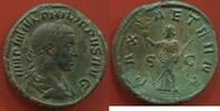 Antike Münzen SESTERCE PHILIPPE FILS 247-249 AUGUSTUS FRAPPE A ROME A/ IMP M IVL PHILIPPVS AVG SON BUSTE RADIE A DROITE R/ PAX AETERNA S C LA PAIX DE -
